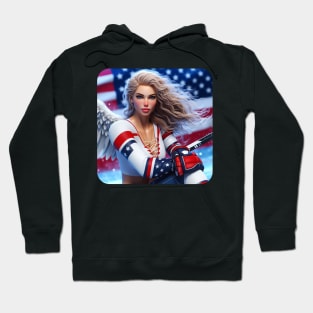 American Woman Ice Hockey Player #17 Hoodie